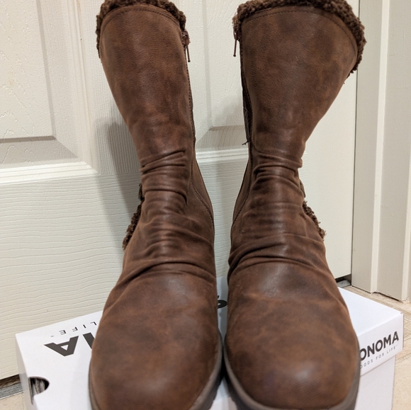 Baretraps Tevin Women's Faux- Leather block heel  mid calf boot Size 11 - Picture 8 of 8